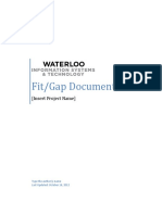 Fit/Gap Document: (Insert Project Name)
