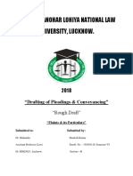 Dr. Ram Manohar Lohiya National Law University, Lucknow.: "Drafting of Pleadings & Conveyancing"