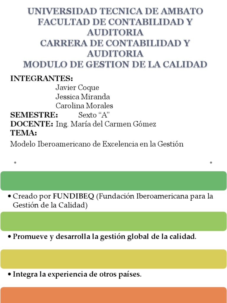 Modelo Iberoamericano | PDF | Gestión de la calidad | Liderazgo