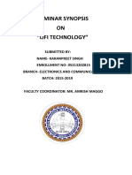 Seminar Synopsis ON "Lifi Technology"