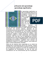 La Significación Del Aprendizaje y El Aprendizaje Significativo