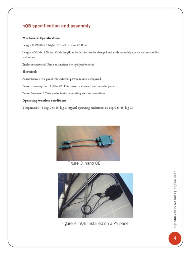 nQB PV Module Specifications | PDF | Computers | Technology & Engineering