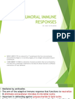 Humoral Immune Responses: Dr. Dedy Sutriyatno