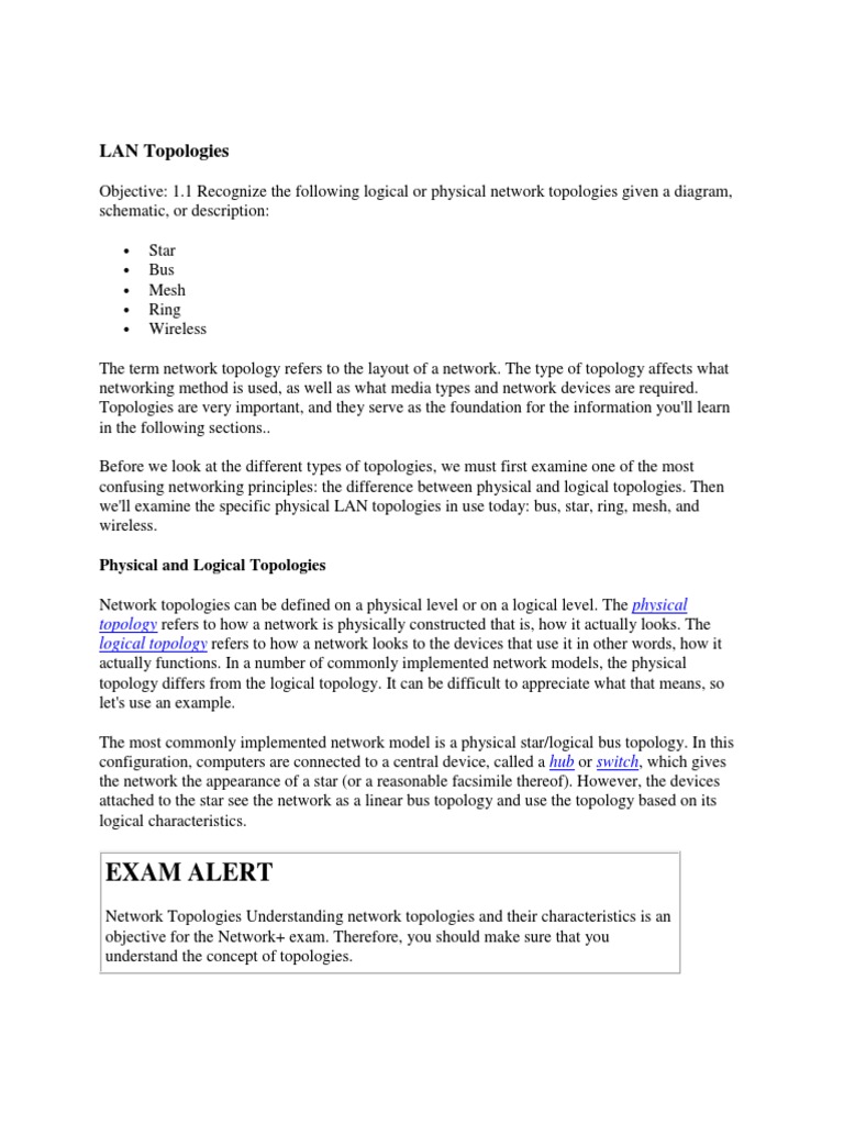 Lan Topologies Download Free Pdf Network Topology Wireless Lan