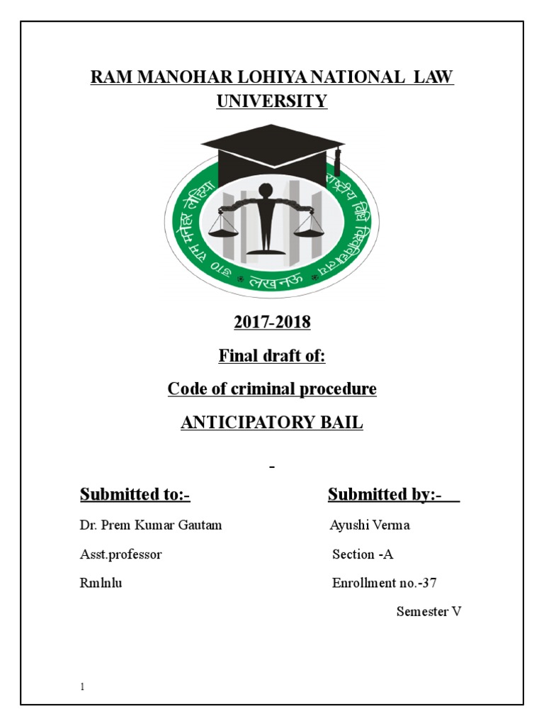 CRPC Project AYUSHI New | PDF | Bail | Arrest