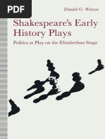 Shakespeare S Early History Plays Politics at Play On The Elizabethan Stage