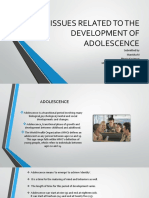 Issues Related To The Development of Adolescence
