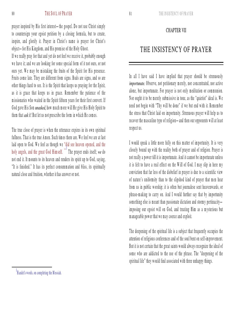 The Essence and Power of Prayer | PDF | Prayer | God