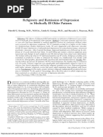 Religiosity and Remission of Depression in Medically Ill Older Patients
