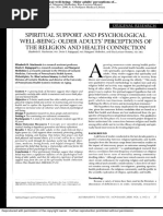 Spiritual Support and Psychological Well-being Older Adults' Perceptions of the Religion and Health Connection