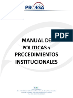 Manual de Politicas y Procedimientos Institucionales