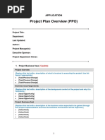 Project Plan Overview (PPO) : Application