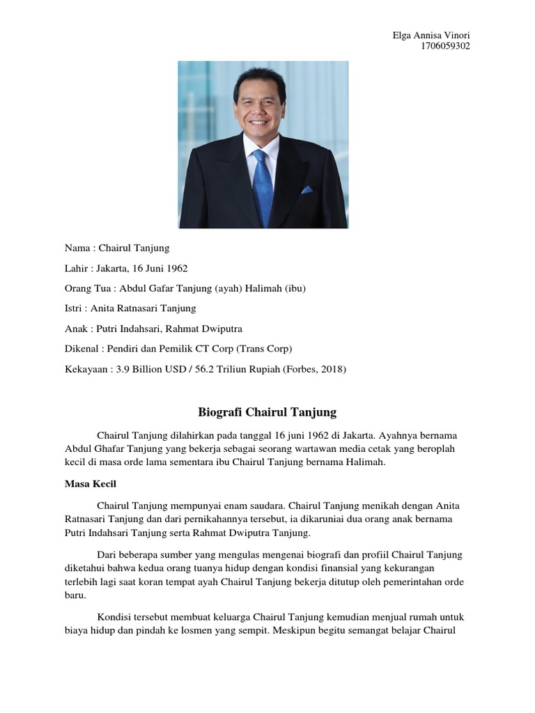 Biografi Chairul Tanjung | PDF