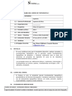 Sílabo Topografía I