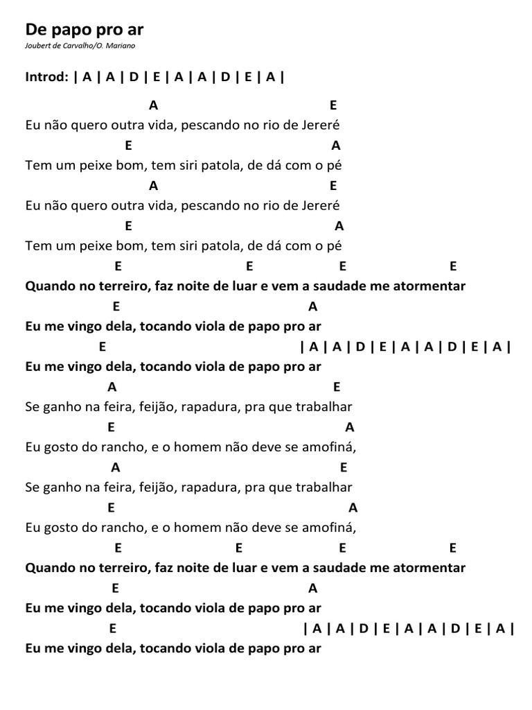 De Papo Pro Ar | PDF
