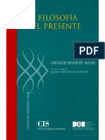(Clásicos del Pensamiento Social) George Herbert Mead-La filosofía del presente  -Centro de Investigaciones Sociológicas (2008).pdf