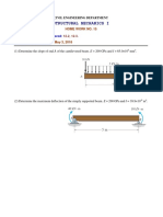 Civil Engineering Homework on Structural Mechanics Problems