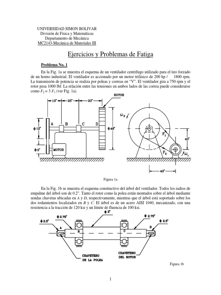 MC-2143 Ejercicios y Problemas de Fatiga PDF | PDF | Engranaje | Fatiga ...
