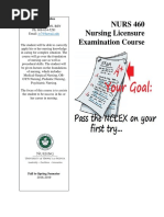 NURS 460 Nursing Licensure Examination Course: Jv7@hawaii - Edu