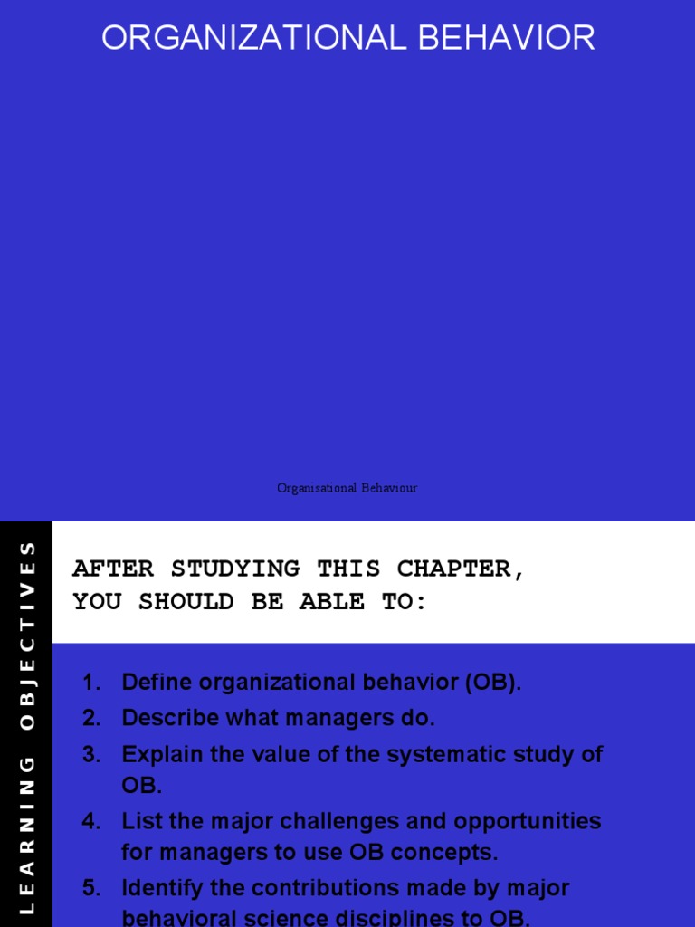Organizational Behavior: Organisational Behaviour | PDF ...