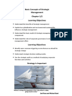 Basic Concepts of Strategic Management Chapter 1/2 Learning Objectives