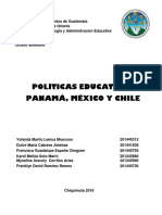 Políticas Educativas Panamá, México Y Chile