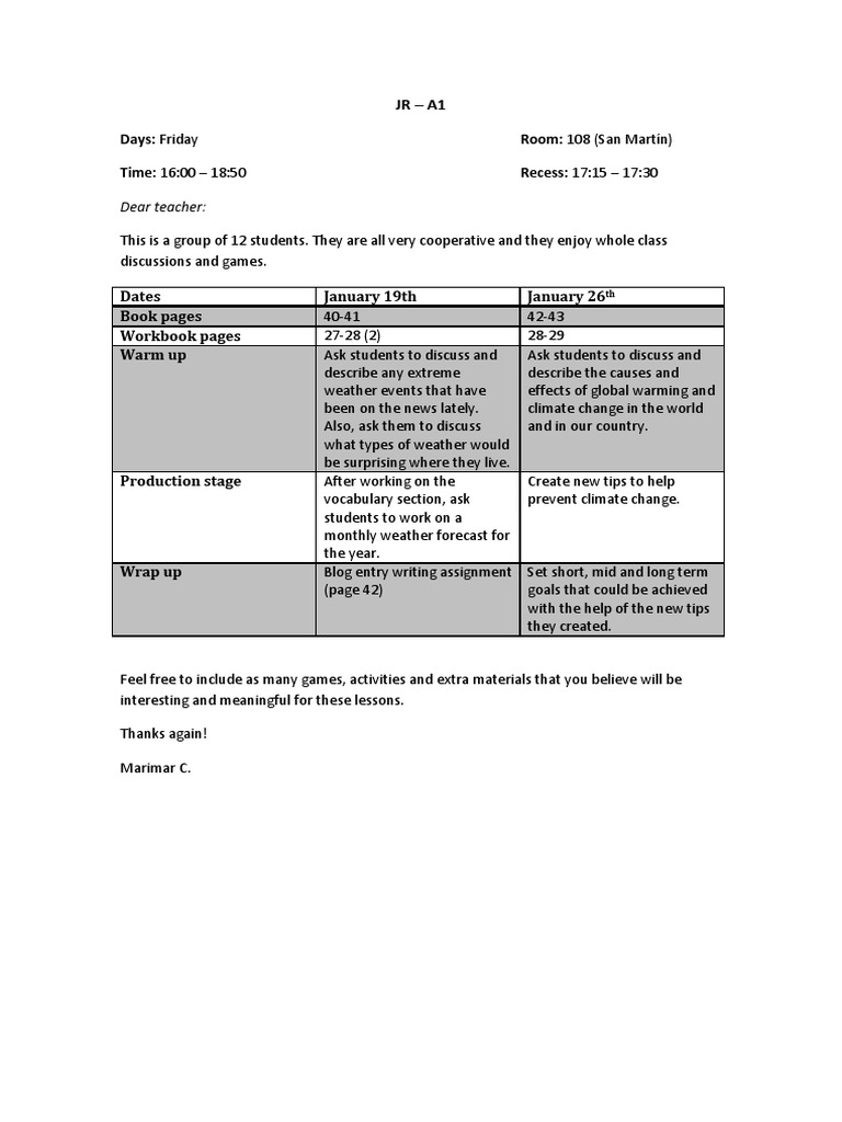 Climate Change Lesson Plan for Students | PDF