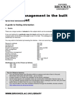 Project Management in The Built Environment: Library