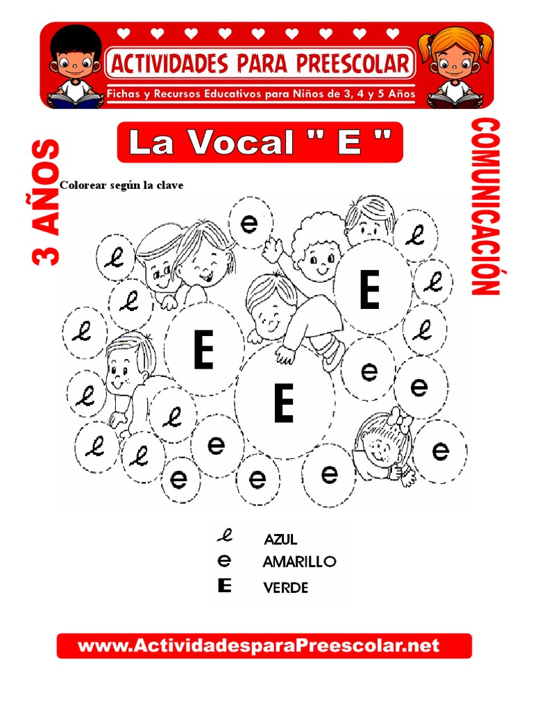 La Vocal E Para Niños de 3 Años (1)