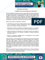 Evidencia 3 Informe Identificacion de Las Tecnologias de La Informacion PDF