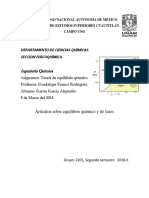 Equilibrio químico en entrenamientos en altura