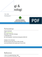 Hidrologi & Hidrogeologi (1)