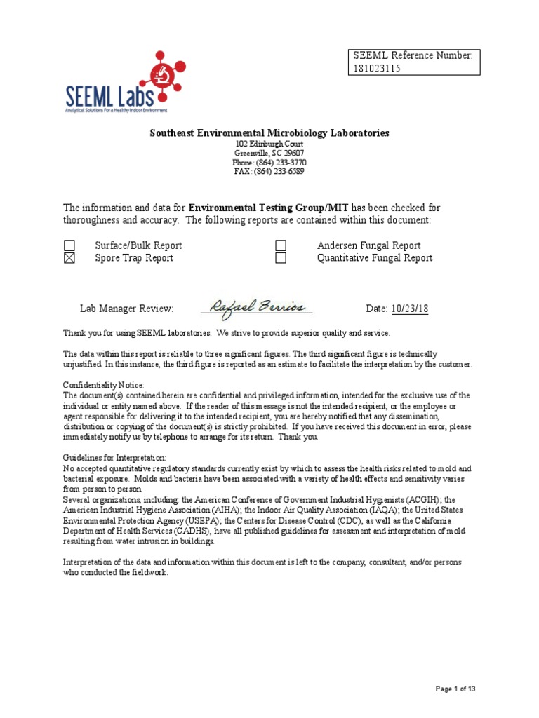 Mold Inspection Report for Phoenix, AZ | PDF | Mold | Fungus