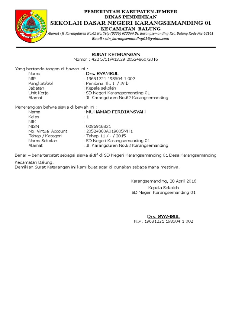 Contoh Surat Rekom PIP | PDF