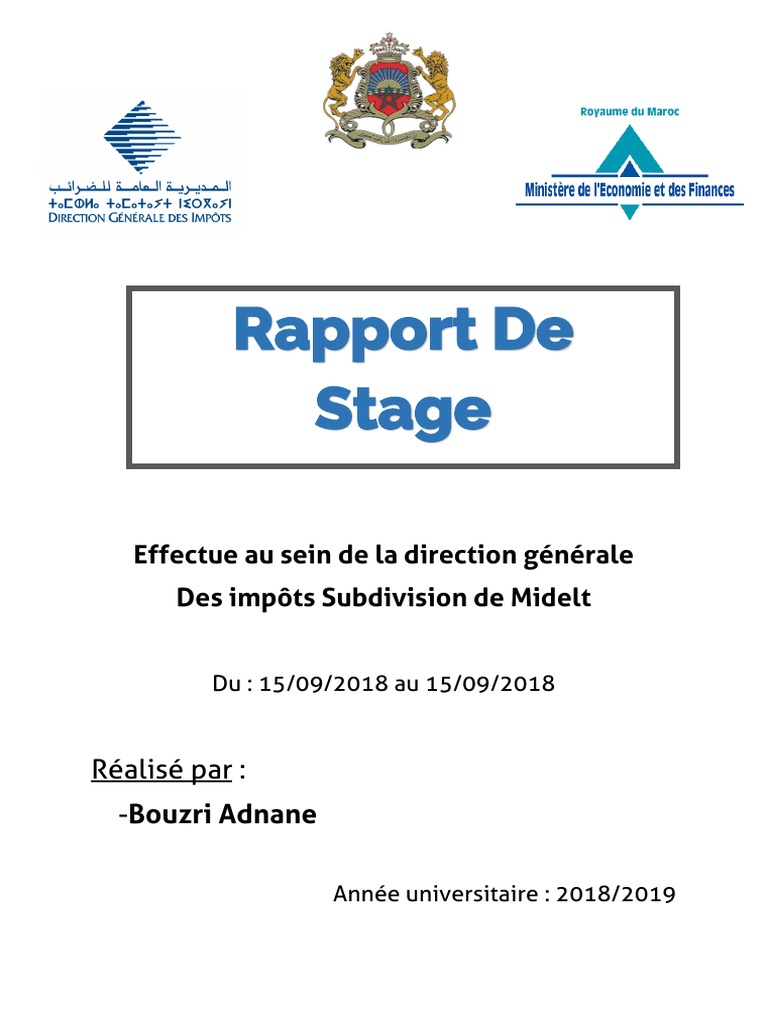Rapport De Stage Reception D Hotel Doc
