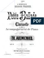 (Clarinet Institute) Akimenko Petite Ballade CL Pno