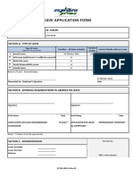 Leave application form