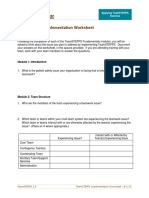 Teamstepps Implementation Worksheet: Instructions