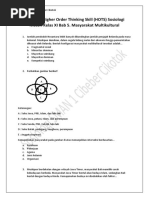 Soal-Soal Higher Order Thinking Skill (HOTS) Sosiologi Materi Kelas XI Bab 5. Masyarakat Multikultural