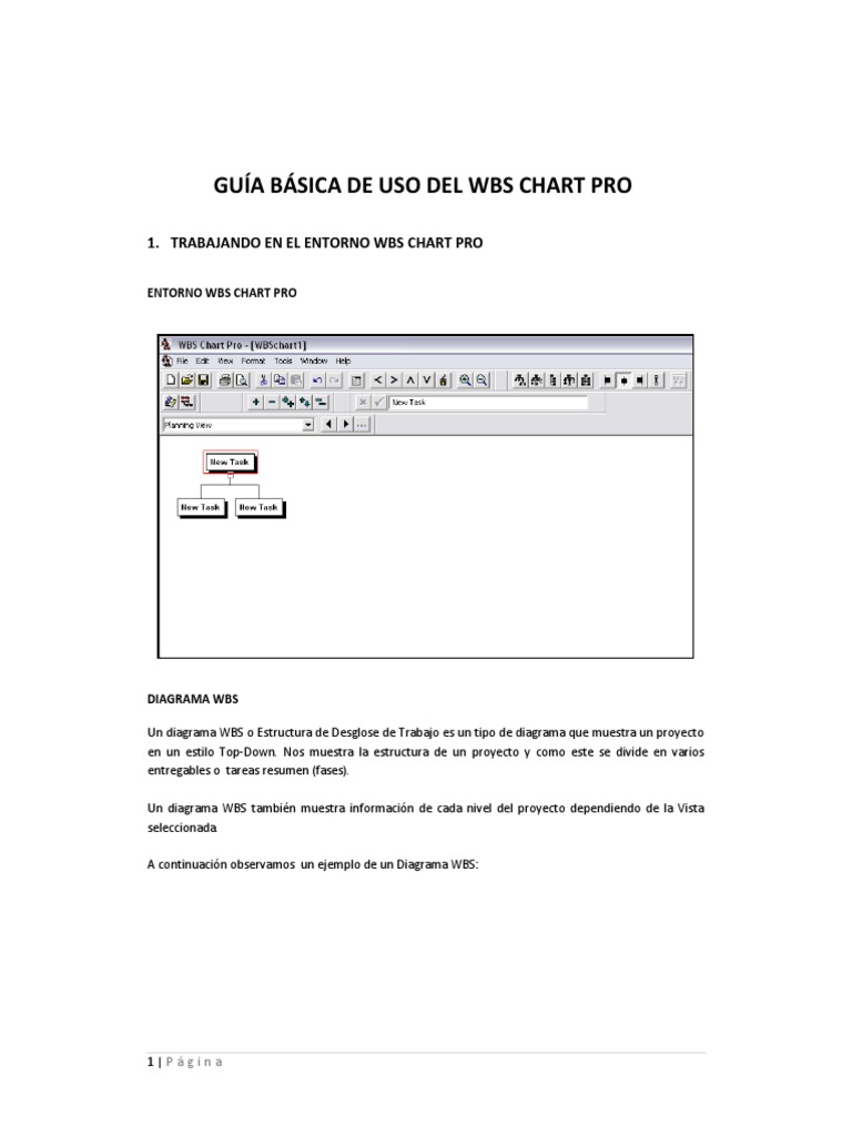 Guía de Uso del WBS Chart Pro | PDF | Point and Click | Software