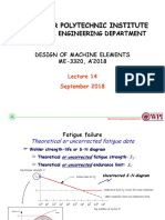 Design of Machine Elements - Lecture 14 Fatigue Failure 2018 Slides