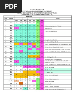 D.K.T.E.Society'S Textile and Engineering Institute, Academic Calendar of Institute (Second Year) (Semester - I of Academic Year 2017 - 18)