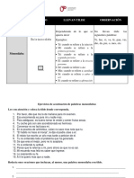 Acentuación General. Palabras Monosílabas. (2018-2) - 1