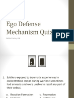 Ego Defense Mechanism Quiz