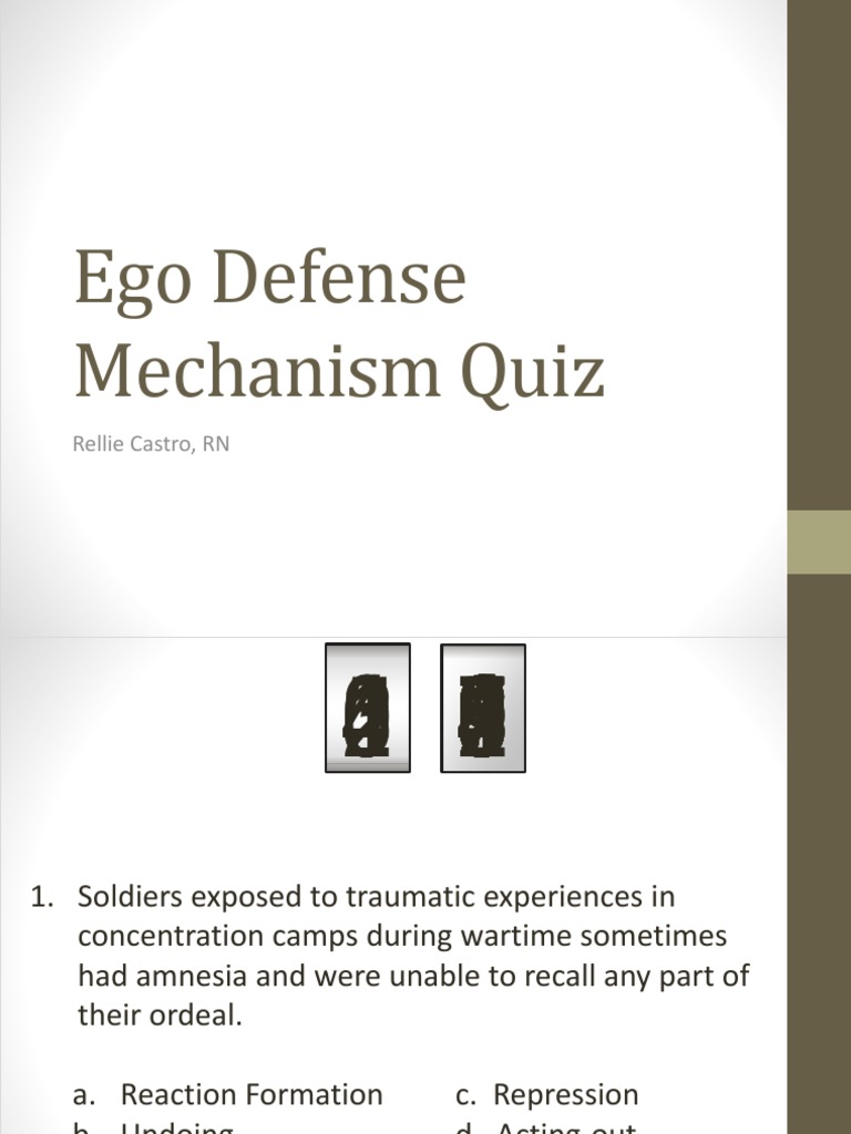 Ego Defense Mechanism Quiz Defence Mechanisms Behavioural Sciences