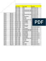 Valve Material and Sizes Specification Sheet