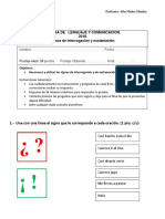 Prueba Signos de Interrogación y Exclamación