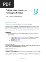 Full Stack Web Developer Nanodegree Syllabus: Before You Start