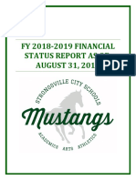 Strongsville City Schools (Ohio) year end financial status report dated Aug. 31st