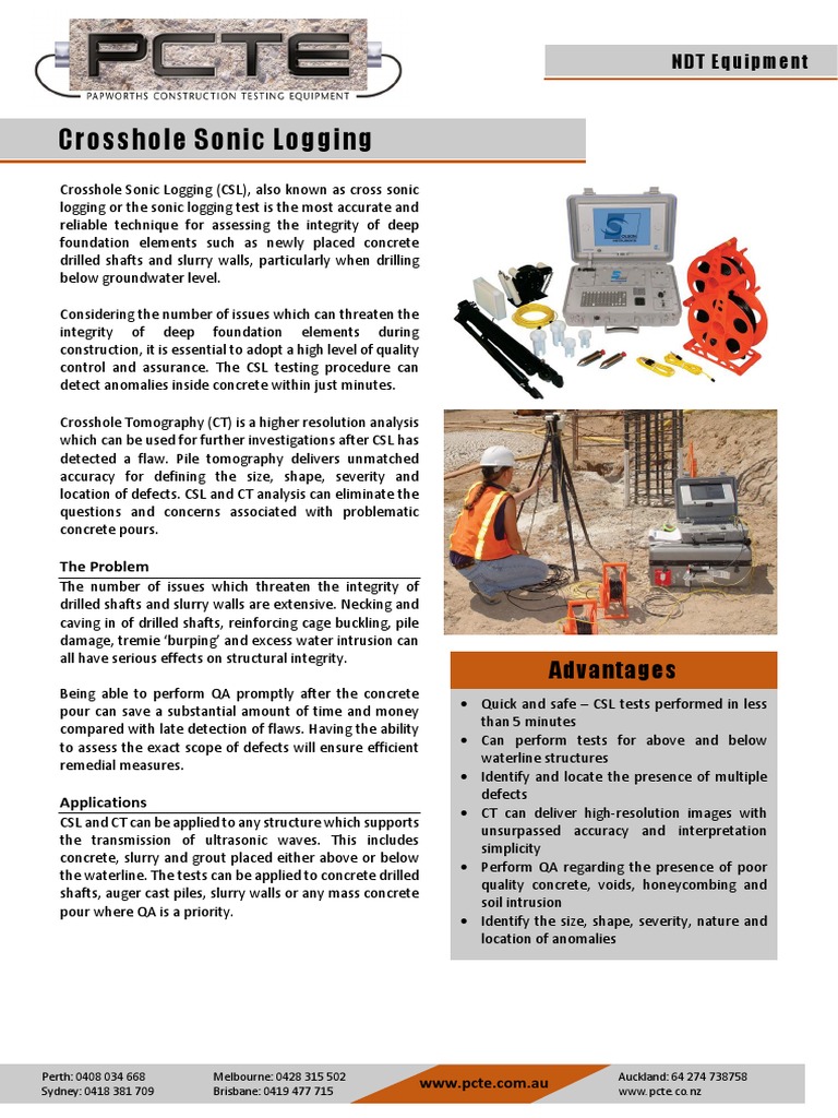 Crosshole Sonic Logging | PDF | Deep Foundation | Concrete